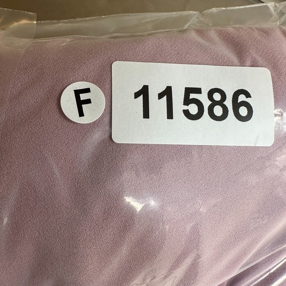 NEW VTG Ursula A Line Midi Dress Chiffon Mauve Pink 7/8 Long Sleeve Beaded Belt - Picture 14 of 14